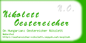 nikolett oestereicher business card